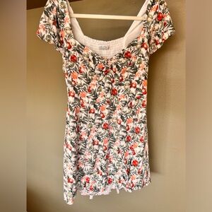 Abercrombie & Fitch linen peaches mini dress size M.